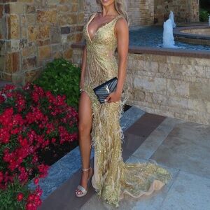 Portia and Scarlett Gold Dress